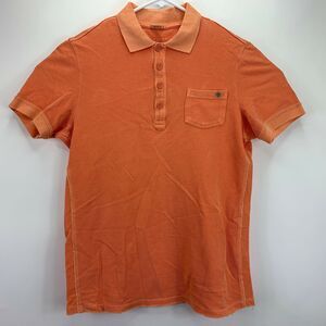 Jet Lag Mens Regular Fit Pocket Polo Shirt Peach Orange S